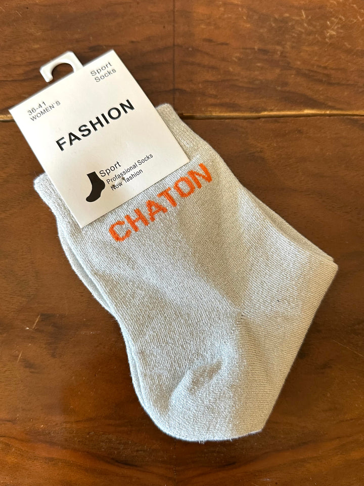 Chaussettes pailletées "CHATON"
