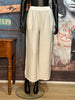 Pantalon fluide taille élastique champagne