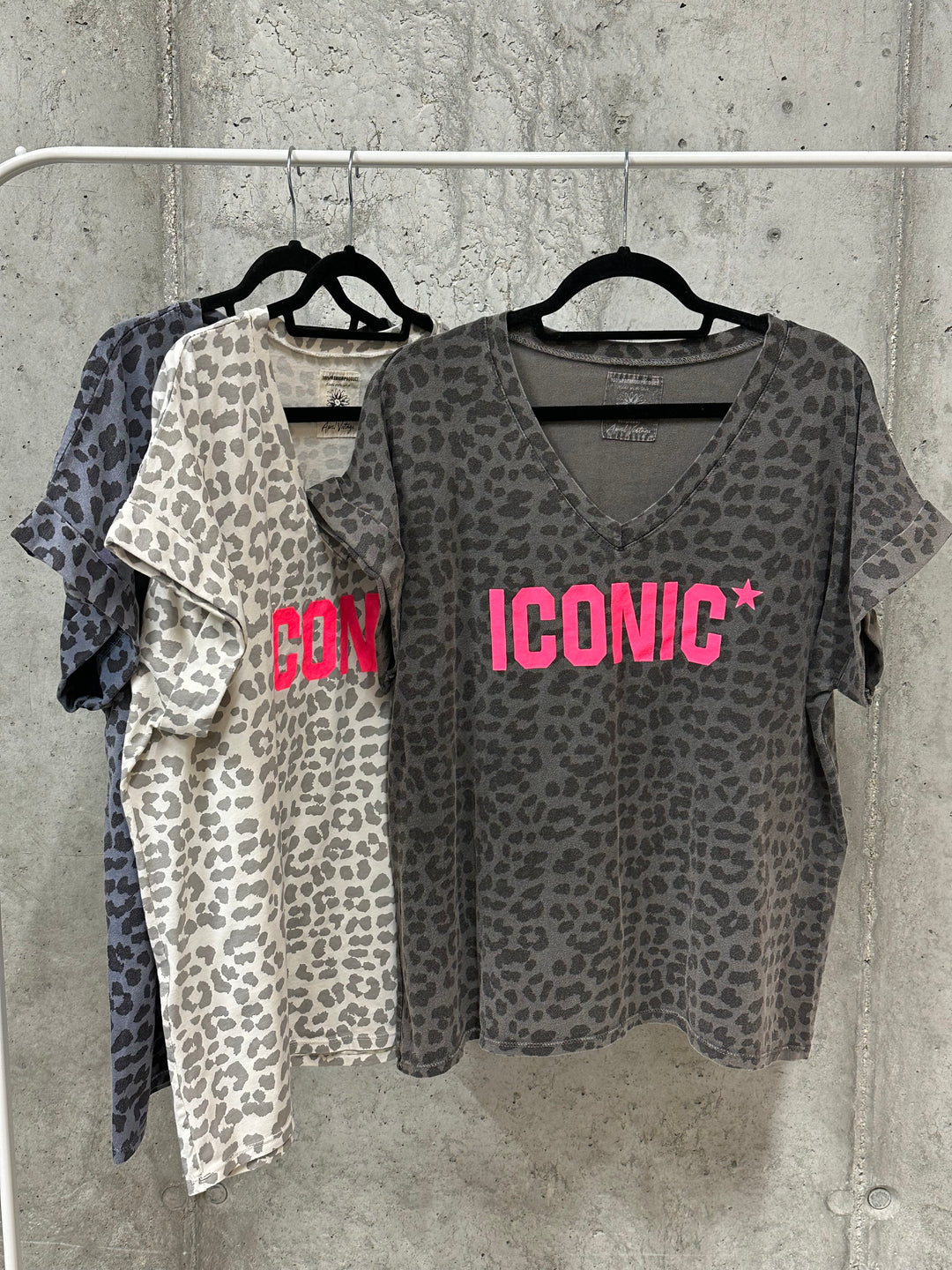T-shirt léopard « Matéo » oversize &amp; col V (40/44) MADE IN ITALY