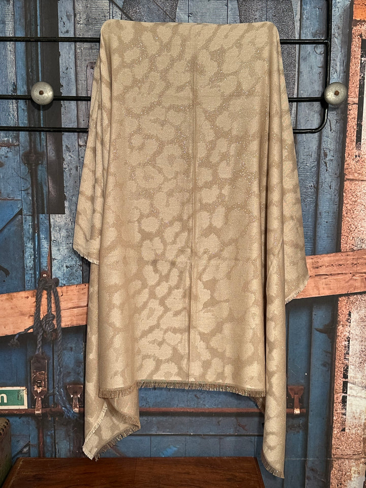 Écharpe brillante "léopard " XXL 100% viscose