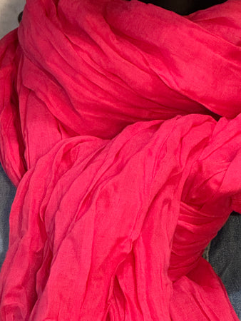 Knittertuch uni 100% Baumwolle pink