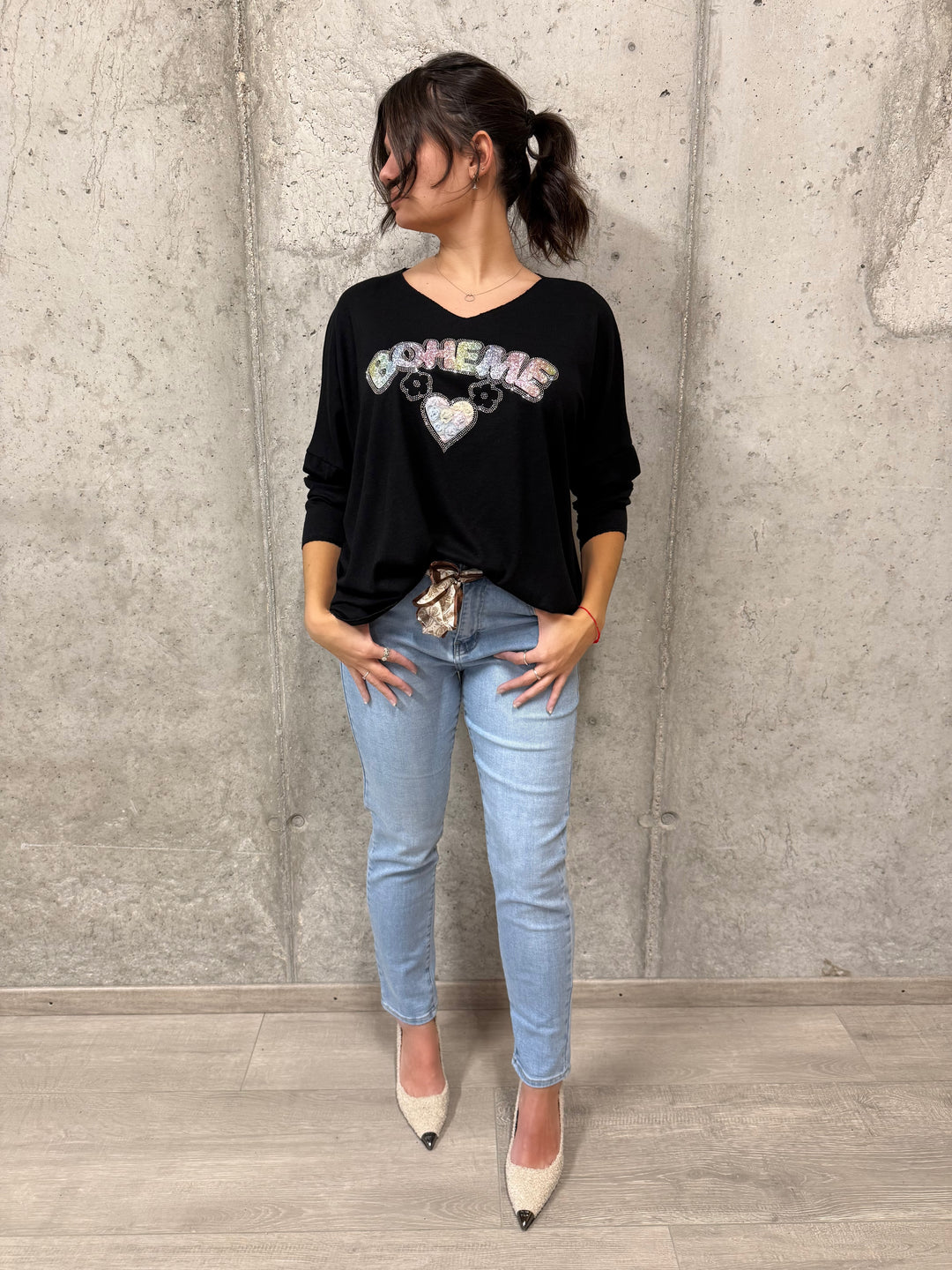 Pull col V "Bohème" (42/46) MADE IN ITALY