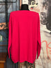 Pull nid d'abeille col V + SIZE fuchsia