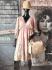 Kleid rosa Vintage exotisches Muster