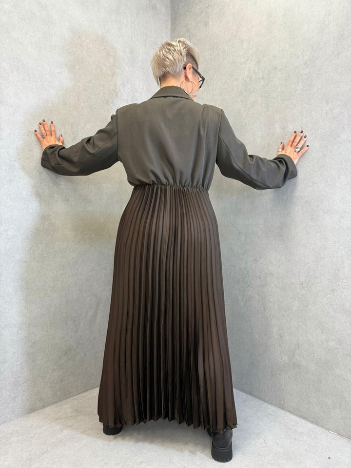 Langes Plisseekleid mit Blazer (44/48) MADE IN 🇮🇹