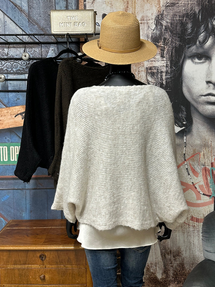 Wickelpullover aus Strick und Spitze (38/44) MADE IN 🇮🇹