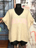 Mesh-Top + Size "J'adore" Hellbeige & Pastellrosa