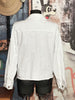 Blouson brodé blanc 100% coton