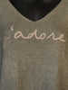 Pullover "J'adore" khaki