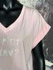 T-shirt "Un p'tit apér🤍?" rose pastel