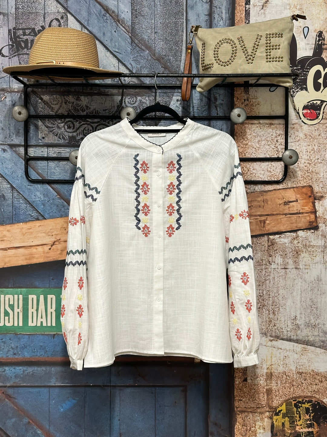 Bohemian-Bluse aus 100 % Baumwolle (38/42)