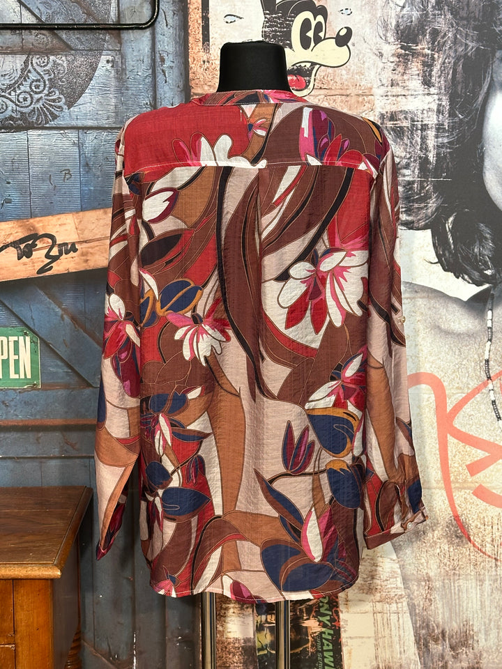 Tunique fluide + SIZE beige,rouge & choco...