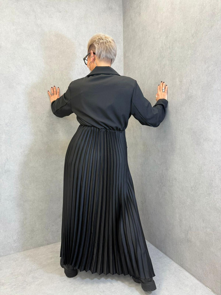 Langes Plisseekleid mit Blazer (44/48) MADE IN 🇮🇹