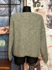 Cardigan en maille bouclette vert sauge