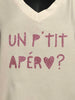 T-Shirt "Un p'tit apér🤍?" cremefarben