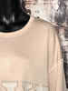 Pull ultra looké + SIZE "LOVE" beige