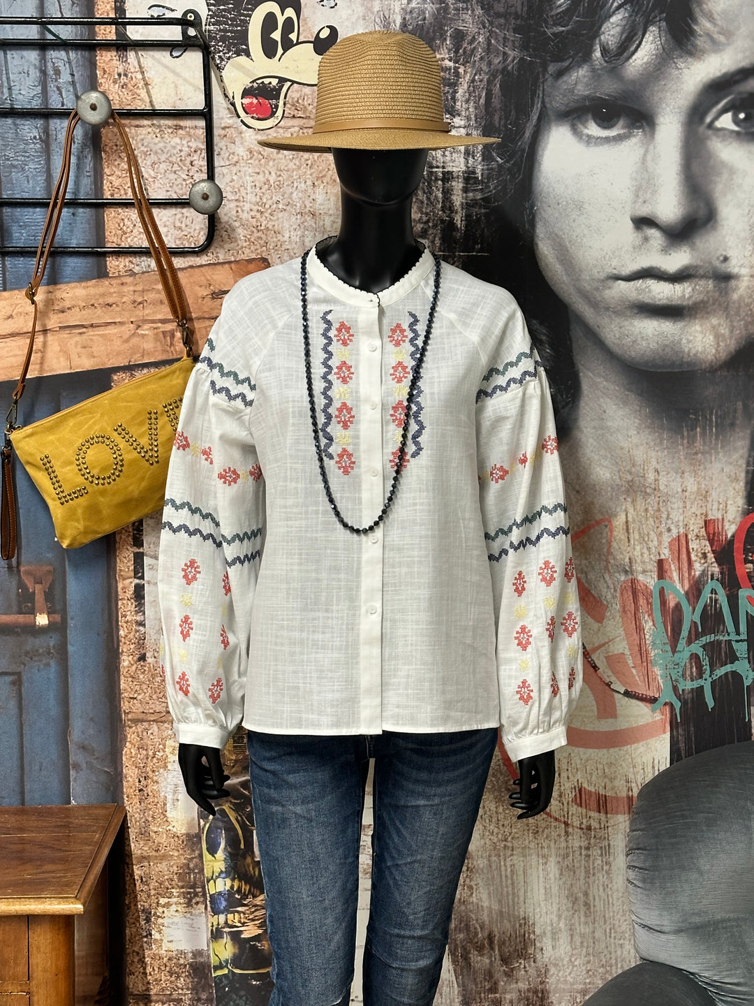 Bohemian-Bluse aus 100 % Baumwolle (38/42)