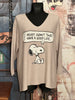 Weicher Pullover "Snoopy" beige