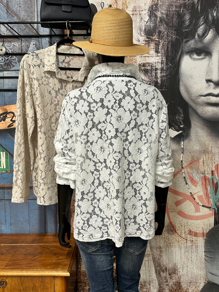 Chemisier 100% dentelle florale (38/42) MADE IN ITALY