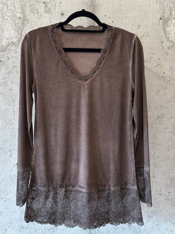 Sous-pull manches longues dentelle 36/42 MADE IN 🇮🇹