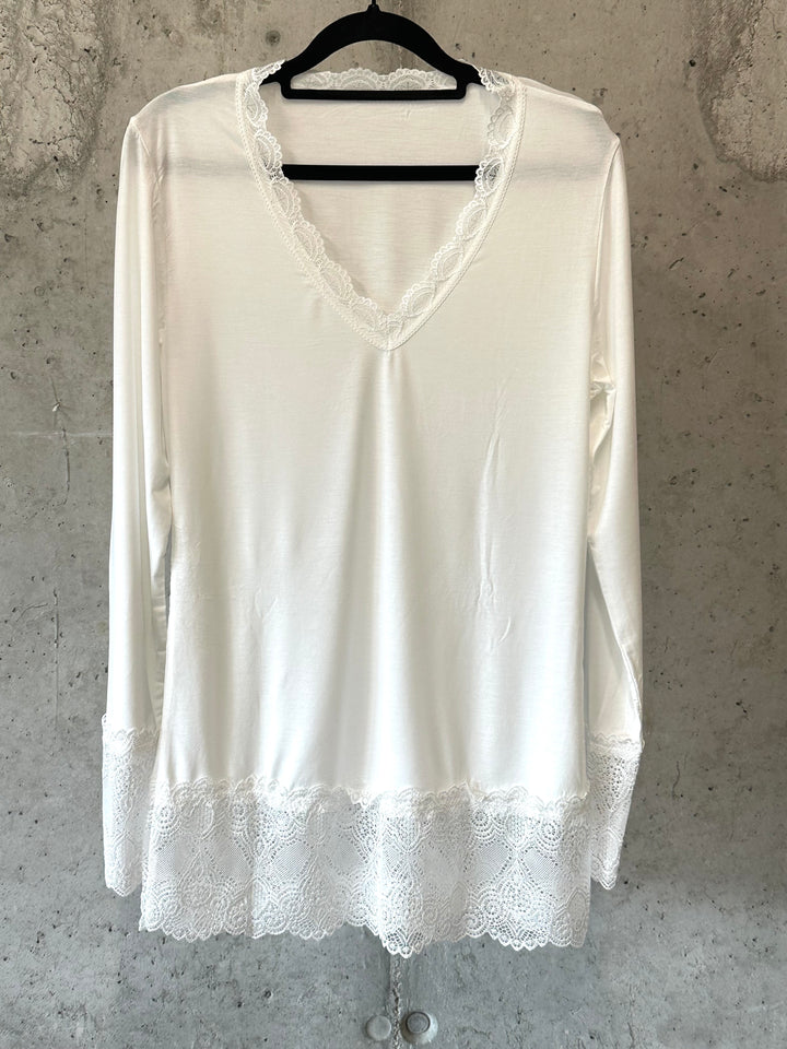 Sous-pull manches longues dentelle 36/42 MADE IN 🇮🇹