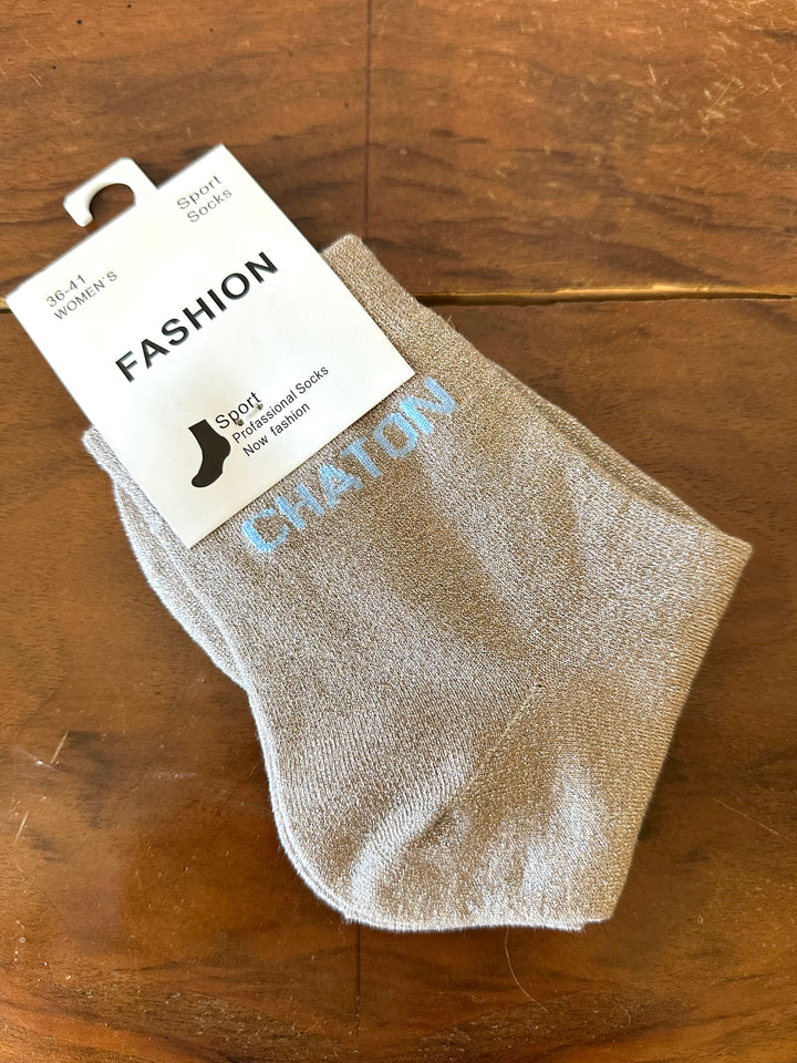 Chaussettes pailletées "CHATON"