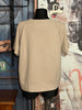 T-Shirt mit Rundhalsausschnitt beige