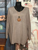 Pull collier + SIZE taupe