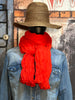 Knittertuch uni 100% Baumwolle rot/orange