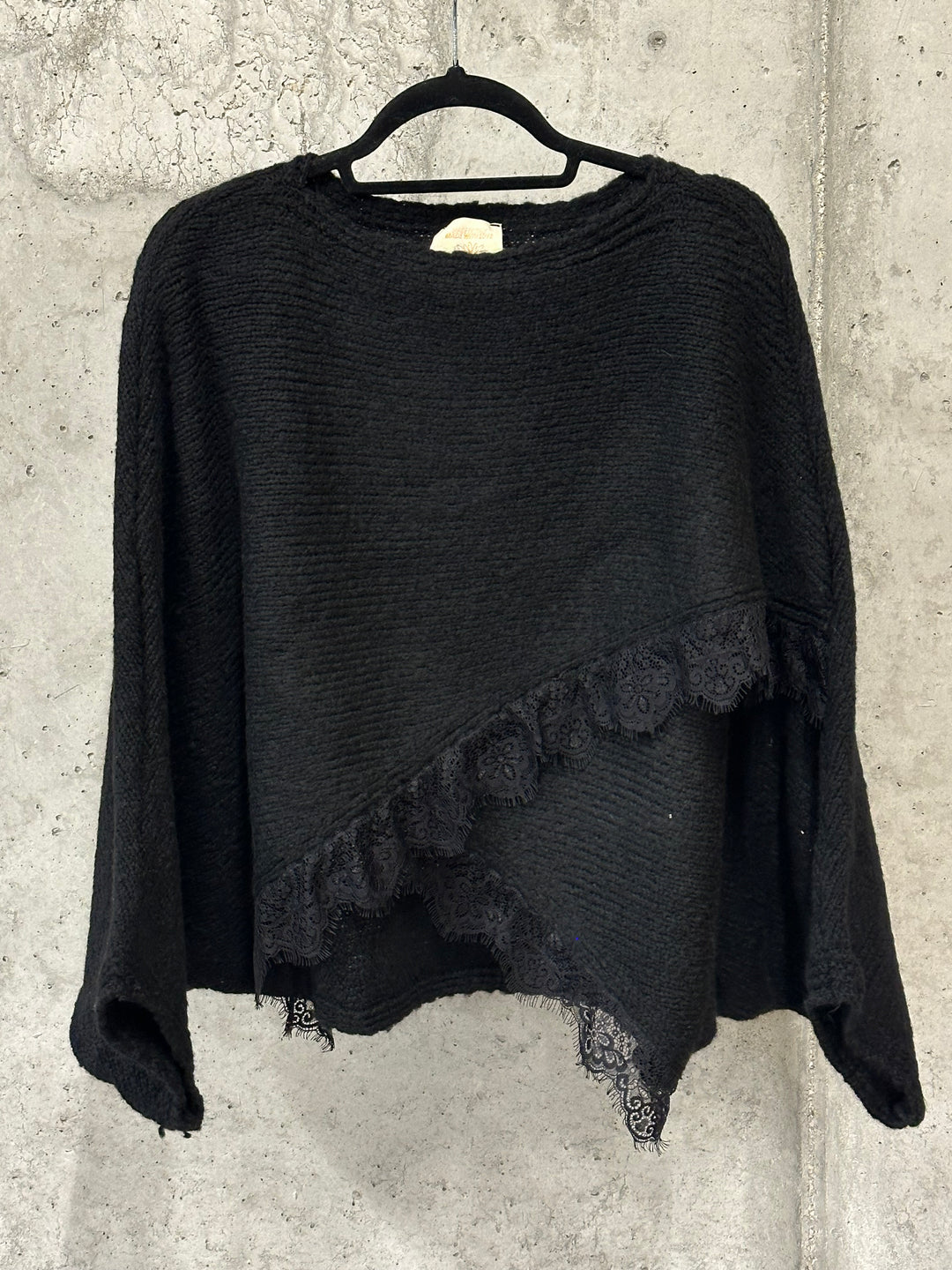 Wickelpullover aus Strick und Spitze (38/44) MADE IN 🇮🇹