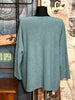 Oversize-Pullover + SIZE V-Ausschnitt eisblau meliert