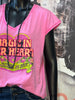 T-Shirt aus 100% Baumwolle "Magic in her heart" pink