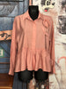 Einfarbige Bluse im Bohemian Style Vintage-Rosa