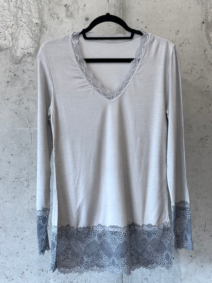 Sous-pull manches longues dentelle 36/42 MADE IN 🇮🇹