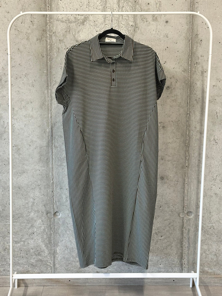 Oversize-Polo-Kleid mit Streifen (38/44)