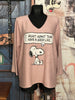 Weicher Pullover "Snoopy" rosa Vintage