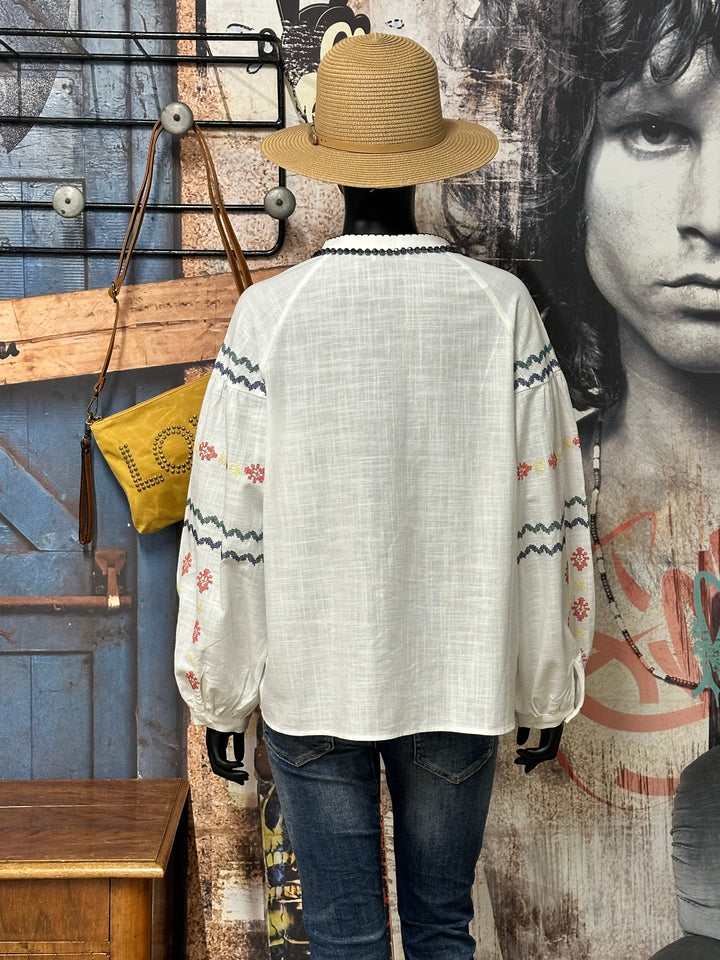 Bohemian-Bluse aus 100 % Baumwolle (38/42)