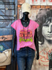 T-Shirt aus 100% Baumwolle "Magic in her heart" pink