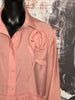 Blouse unie style bohème rose vintage