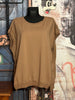 Sweatshirt mit kurzen Ärmeln +size camel