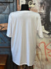 T-shirt + SIZE 100% coton col V "C'est la vie" blanc