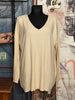 Pull nid d'abeille col V + SIZE beige clair