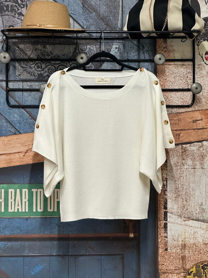Pull "Cléa" col bateau &amp; bouton (38/42)