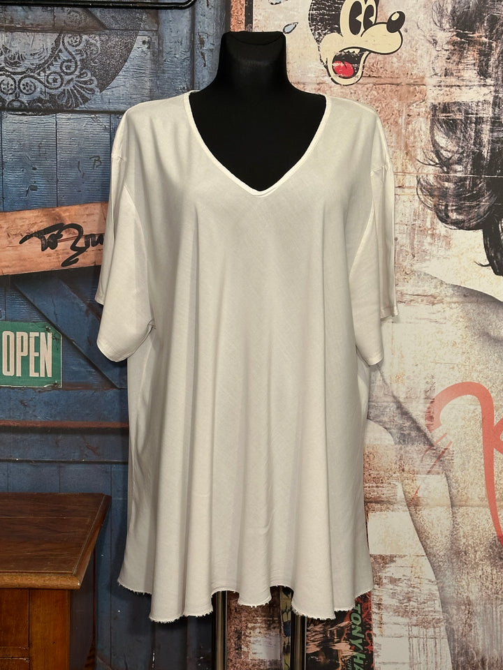 Tunique 100% viscose + size écru