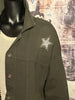 Jacke "Etoile" aus 100% khakifarbener Baumwolle