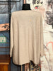 Oversize-Pullover + SIZE V-Ausschnitt beige meliert