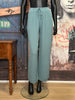 Pantalon léger 100% viscose taille élastique vert argile