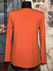 Kleiner einfarbiger Pullover mit V-Ausschnitt in Tangerine