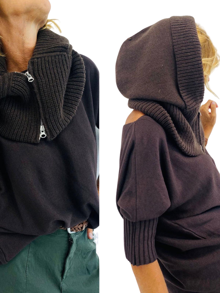 Cagoule-col en maille