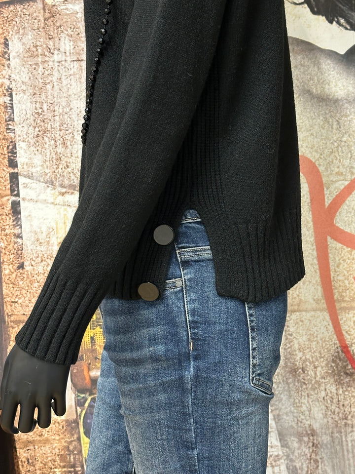 Pullover mit Schornsteinkragen & Knöpfen (36/40)